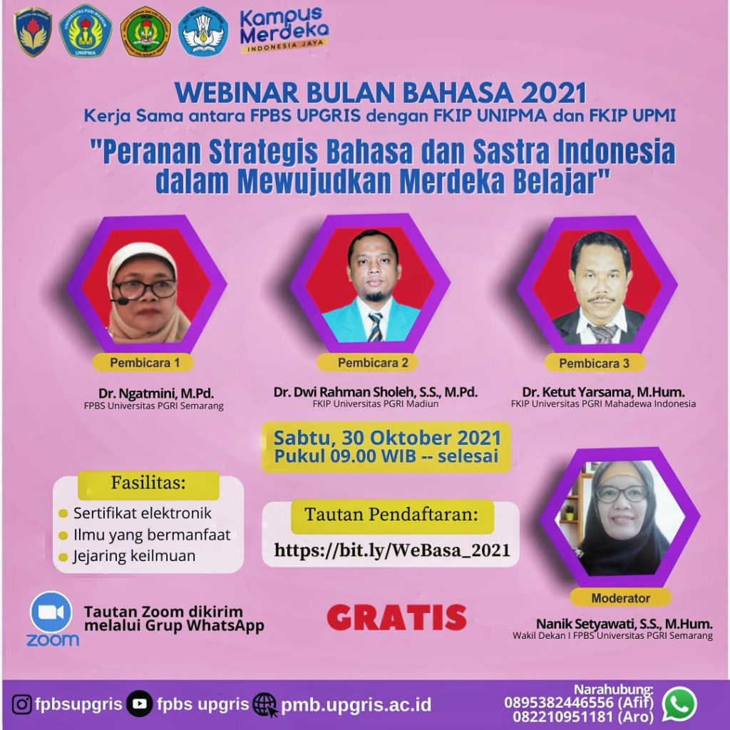 Webinar Bulan Bahasa 2021 – Fakultas Pendidikan Bahasa Dan Seni